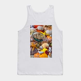 Ship In A Bottle Resting On Seashells Tank Top